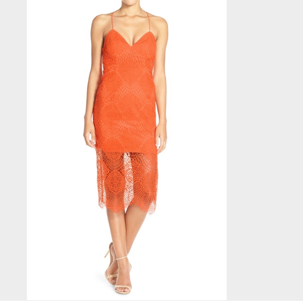 Bardot lace dress
